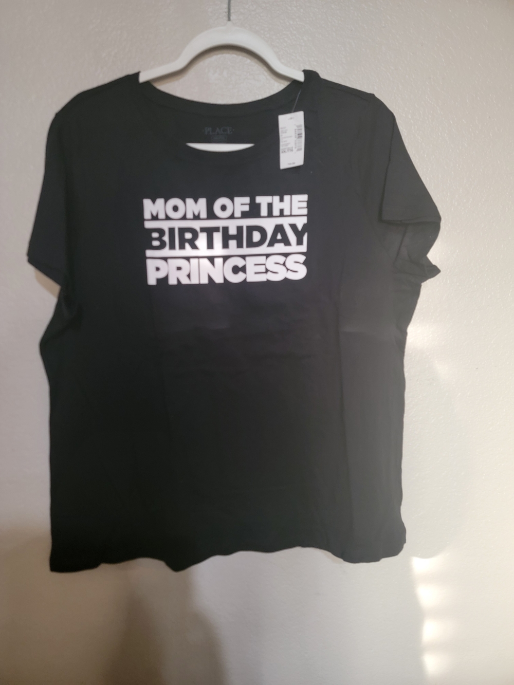 PLACE Moms 'Mom of the Birthday Princess' Black Graphic Tee